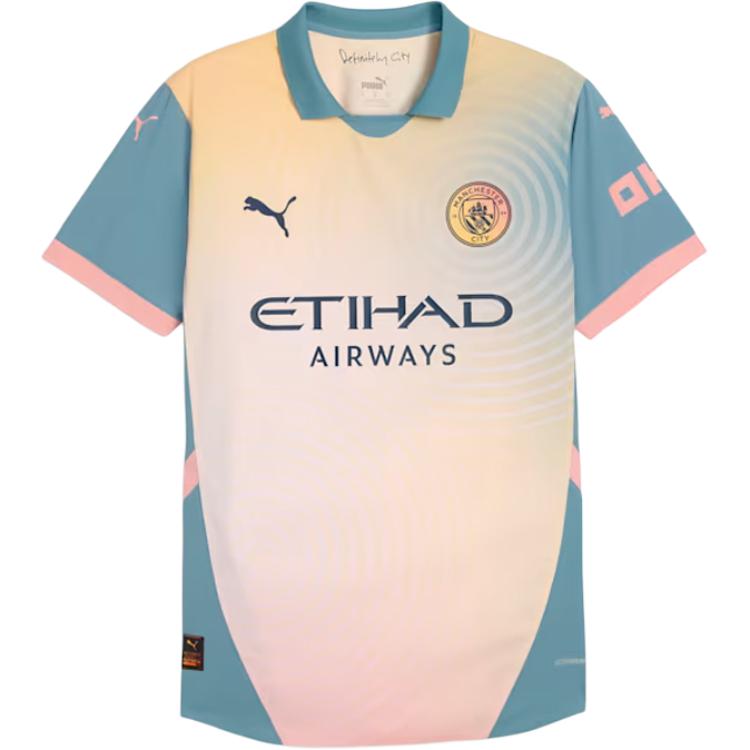 

Аутентичная выездная футбольная футболка Manchester City 24/25 для мужчин PUMA, желтая