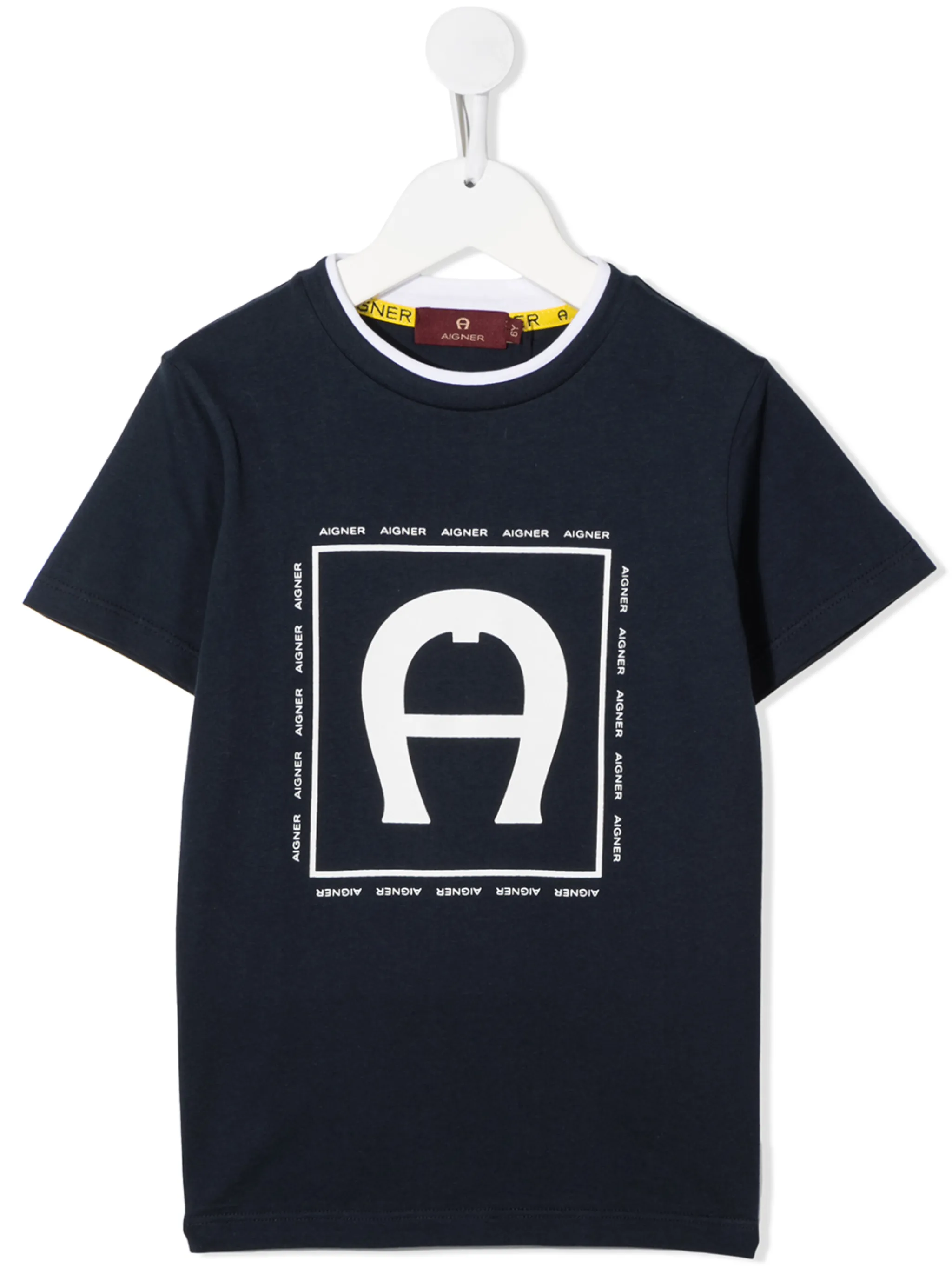 

Футболка с монограммой Aigner Kids, синий