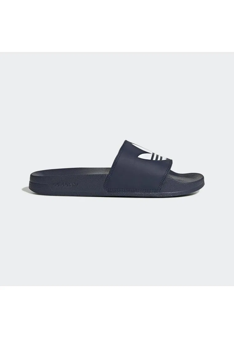 Шлепанцы, легкие, Adilette Lite, Adidas, белый/темно-синий