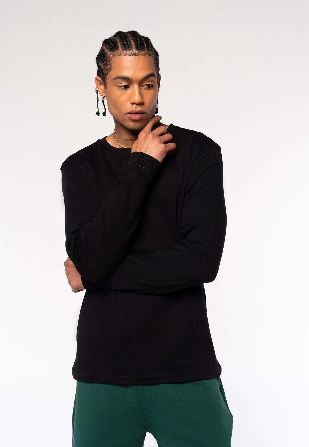 

Топ с длинными рукавами UNISEX EOSELIO, черный