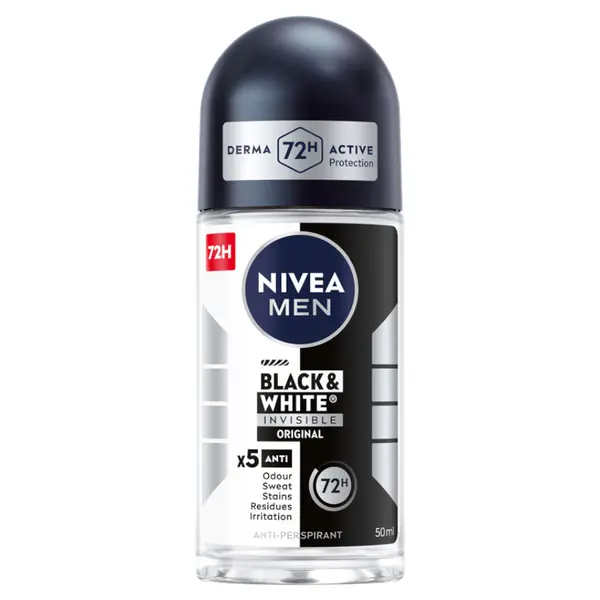 Двойная упаковка: мужской шариковый антиперспирант, 2x50 мл Nivea Men black&white — фото 2