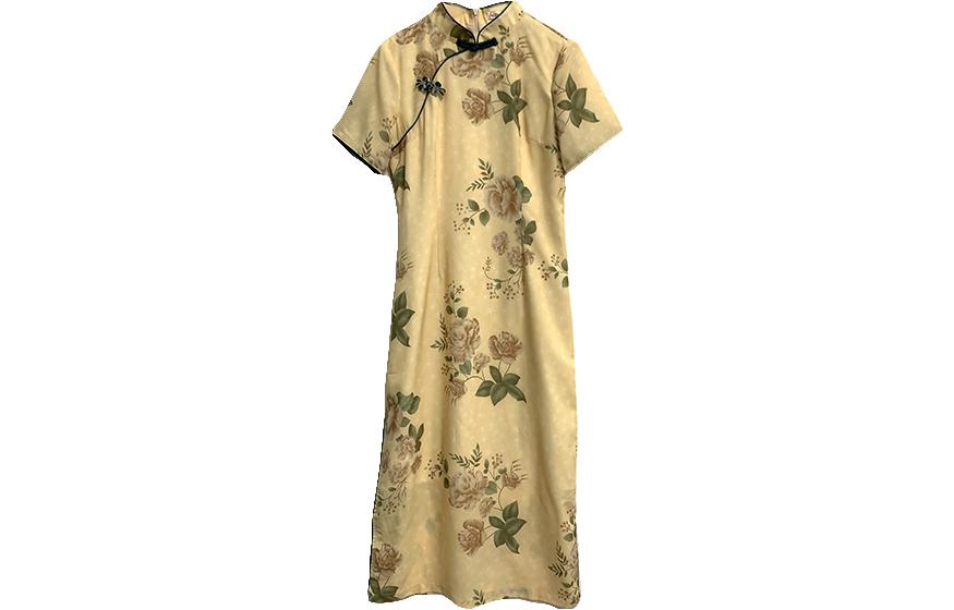 

JK&JS Женское желтое платье с короткими рукавами