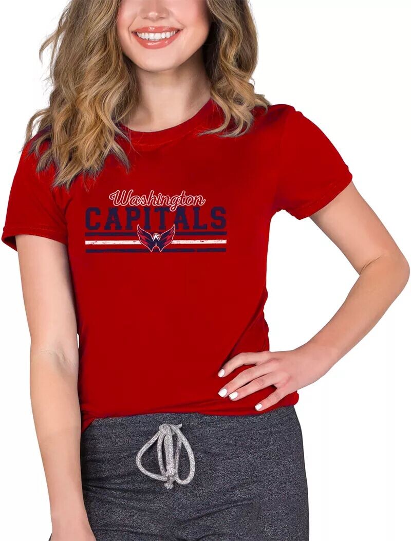 

Женская красная футболка Concepts Sport Washington Capitals Marathon