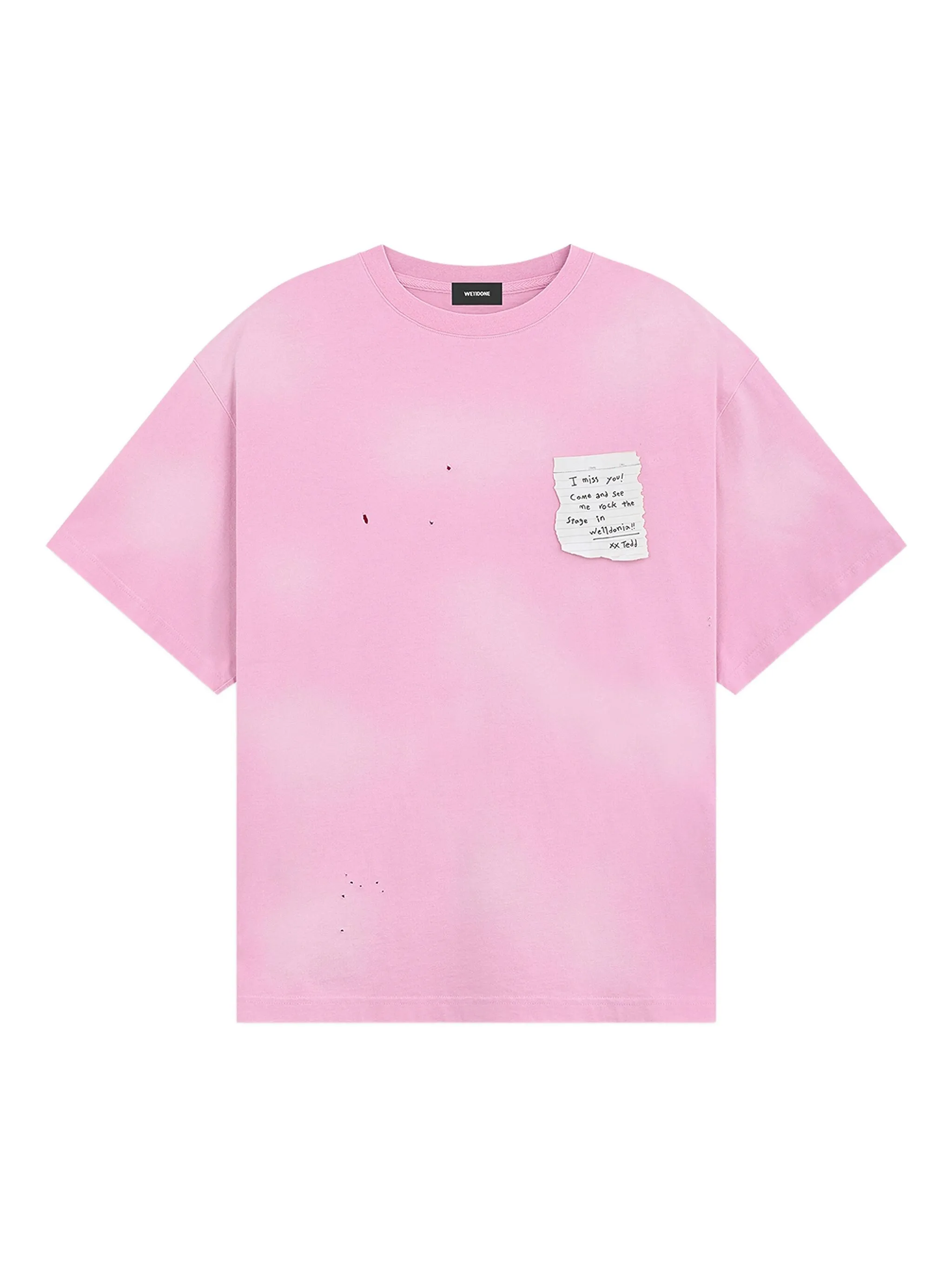 

Футболка с принтом We11Done, розовый