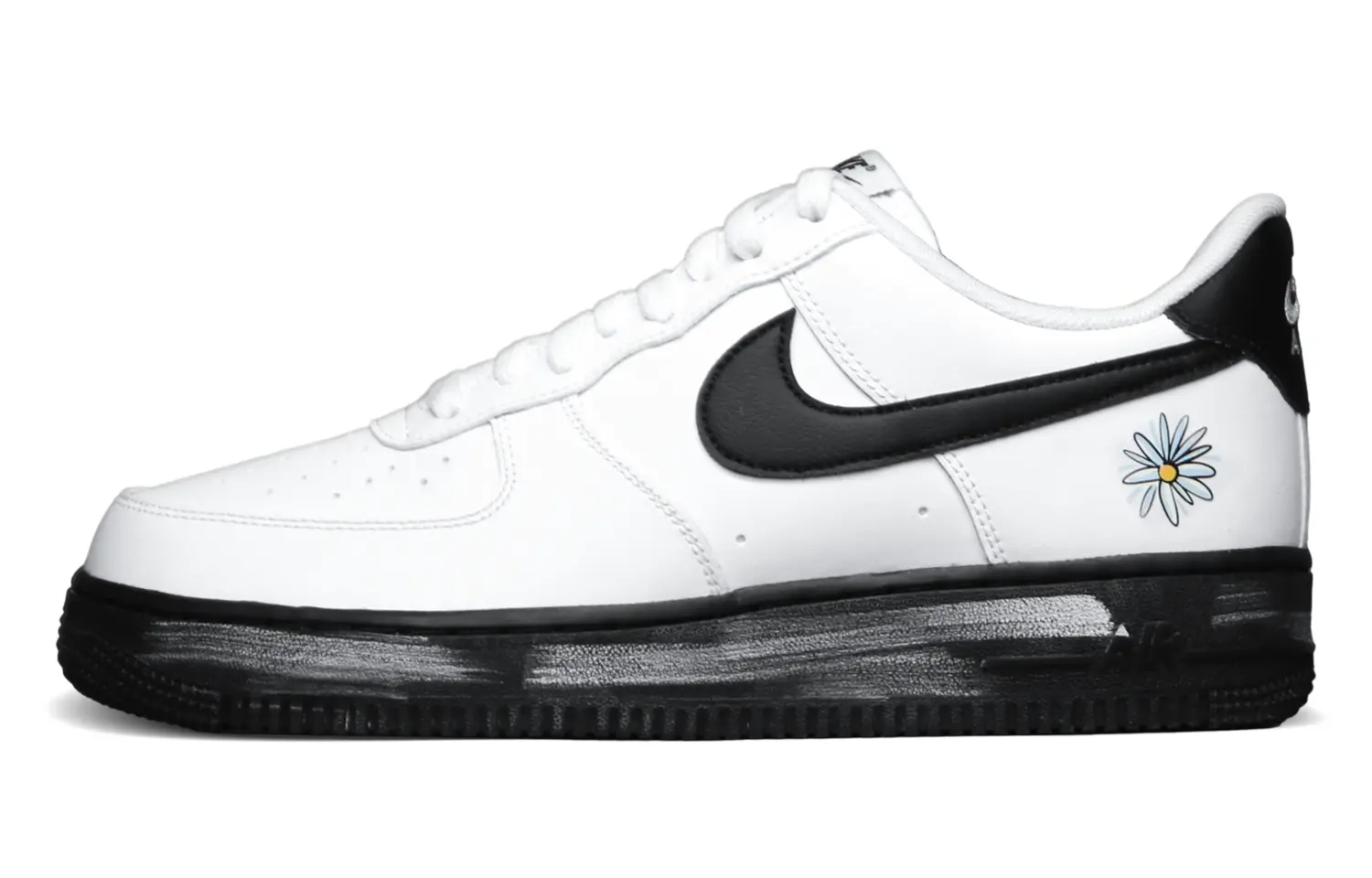 

Nike Кроссовки Air Force 1 Slip Resistant Low Top мужские черно-белые, цвет Black White