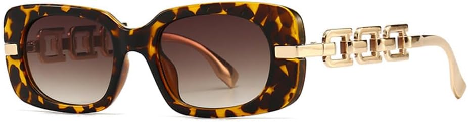 

Модные роскошные солнцезащитные очки «кошачий глаз» для женщин, ретро-стиль, металлическая цепочка, защита от УФ-излучения UV400, панк-очки, один размер, леопардовый принт TYUVIVO, One Size