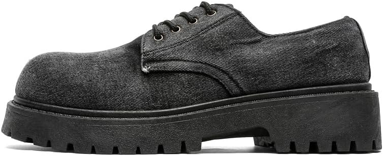 

Мужские туфли Oxford с большим круглым носком, на шнуровке, из натуральной кожи, с массивной платформой, уникальным дизайном строчки, удобные дерби для делового офиса, работы, свадеб, вечеринок и мероприятий Netehadi, черный