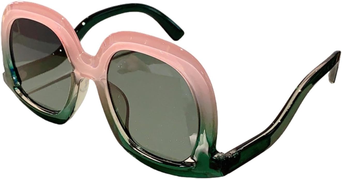 

Женские солнцезащитные очки, модные винтажные солнцезащитные очки в стиле панк, роскошные солнцезащитные очки с защитой от УФ-излучения UV400 TOIPASTN, Pink Green Green