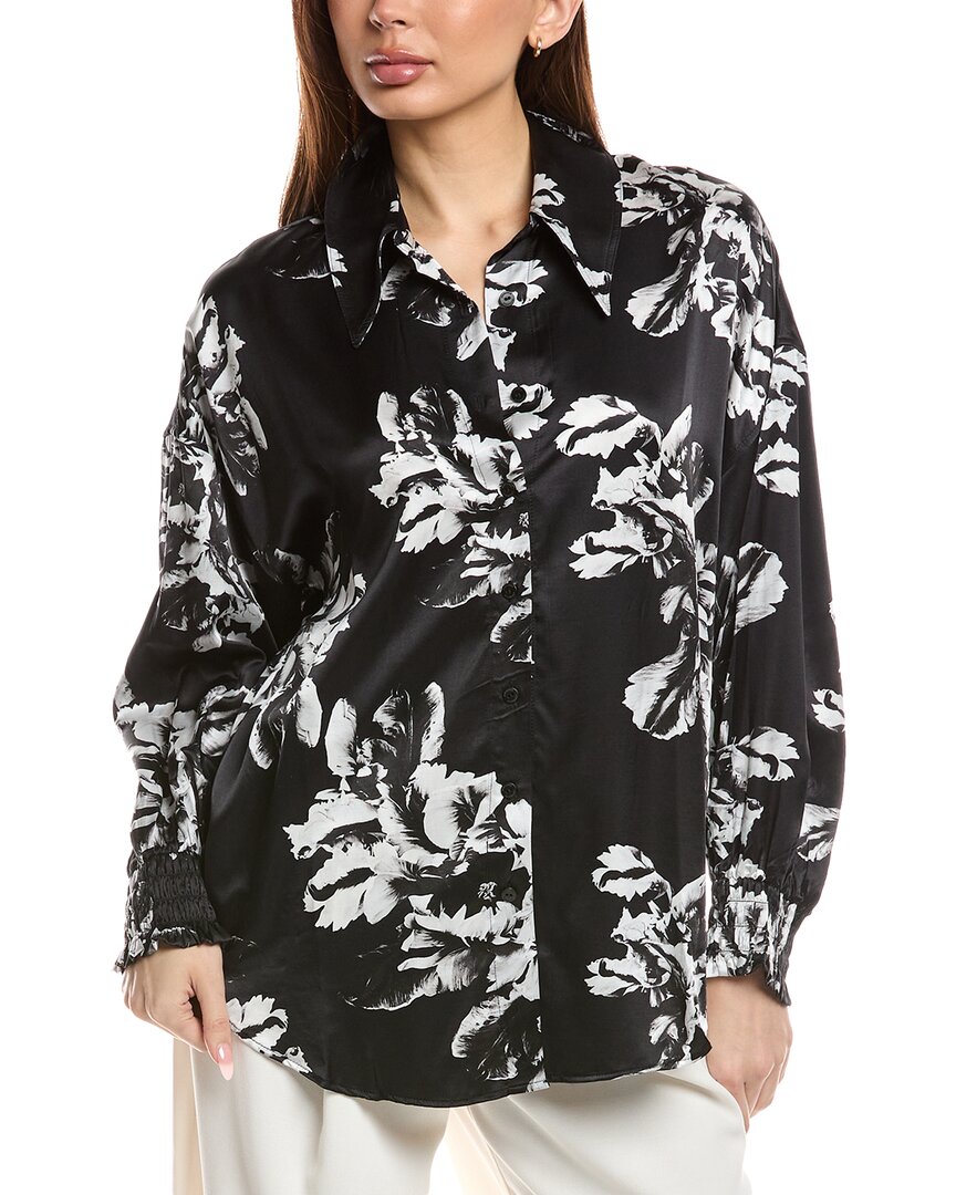 

AllSaints Charli рубашка из смесового шелка All Saints, черный