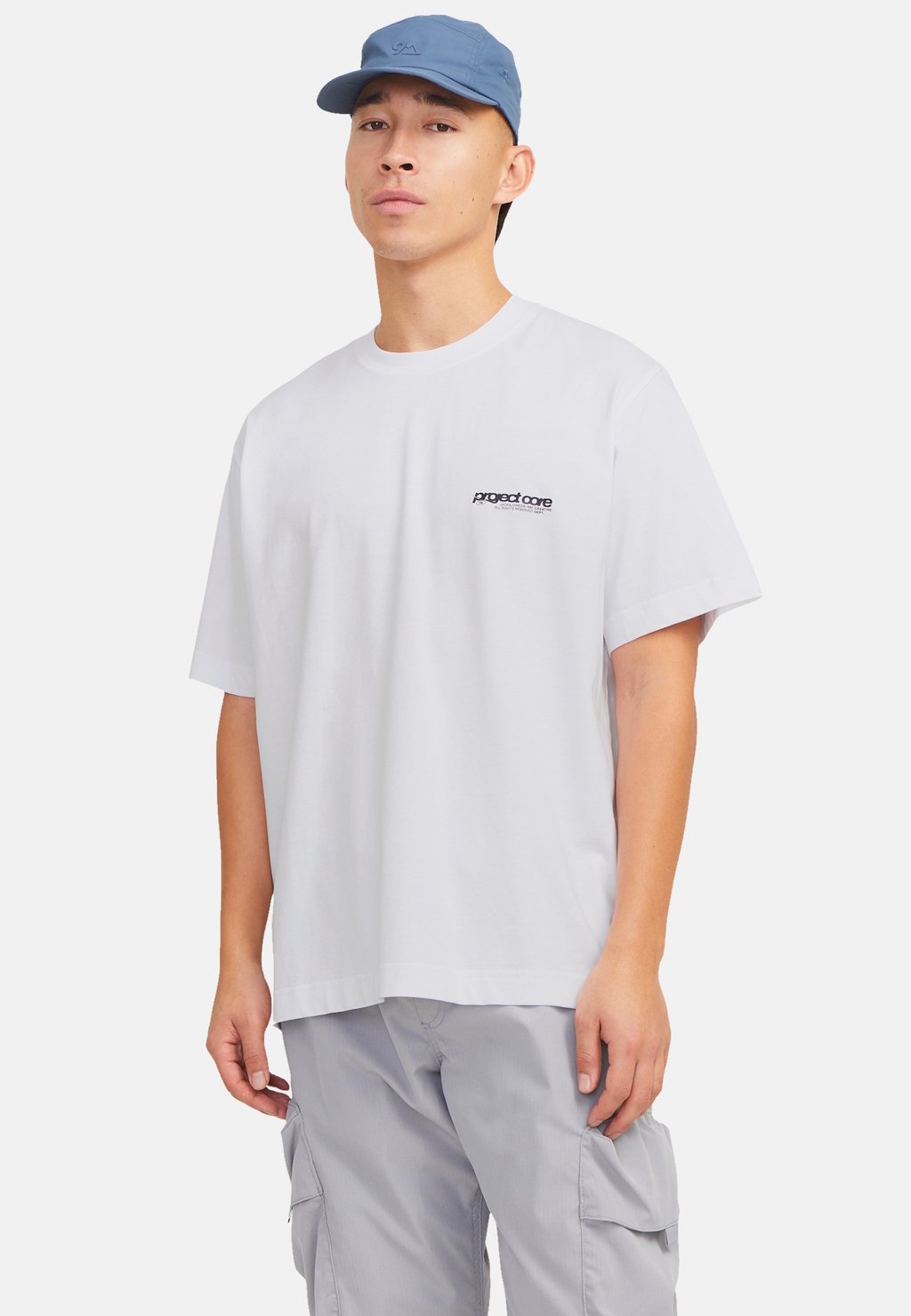 

Футболка с принтом JCOUNION BACK CREW Jack & Jones, белый