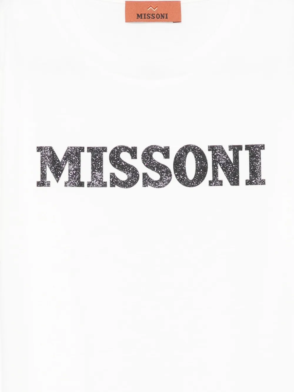 Футболка с логотипом и блестками Missoni Kids, белый — фото 3