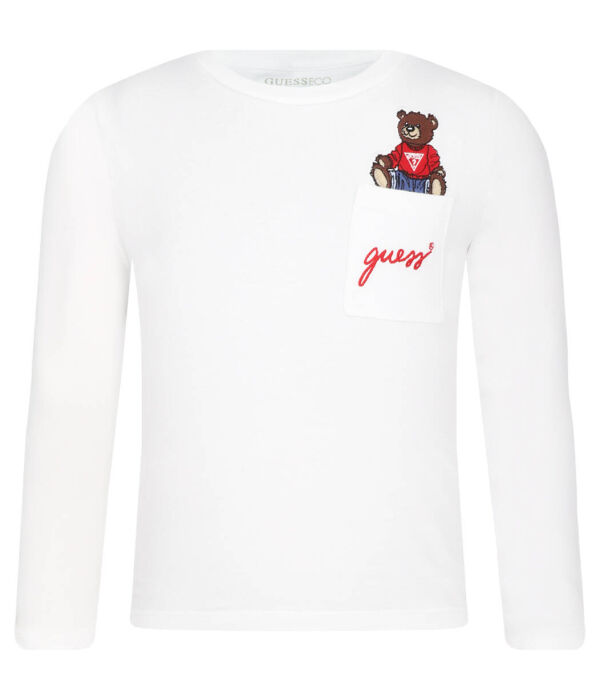 

Лонгслив Guess Regular Fit, белый