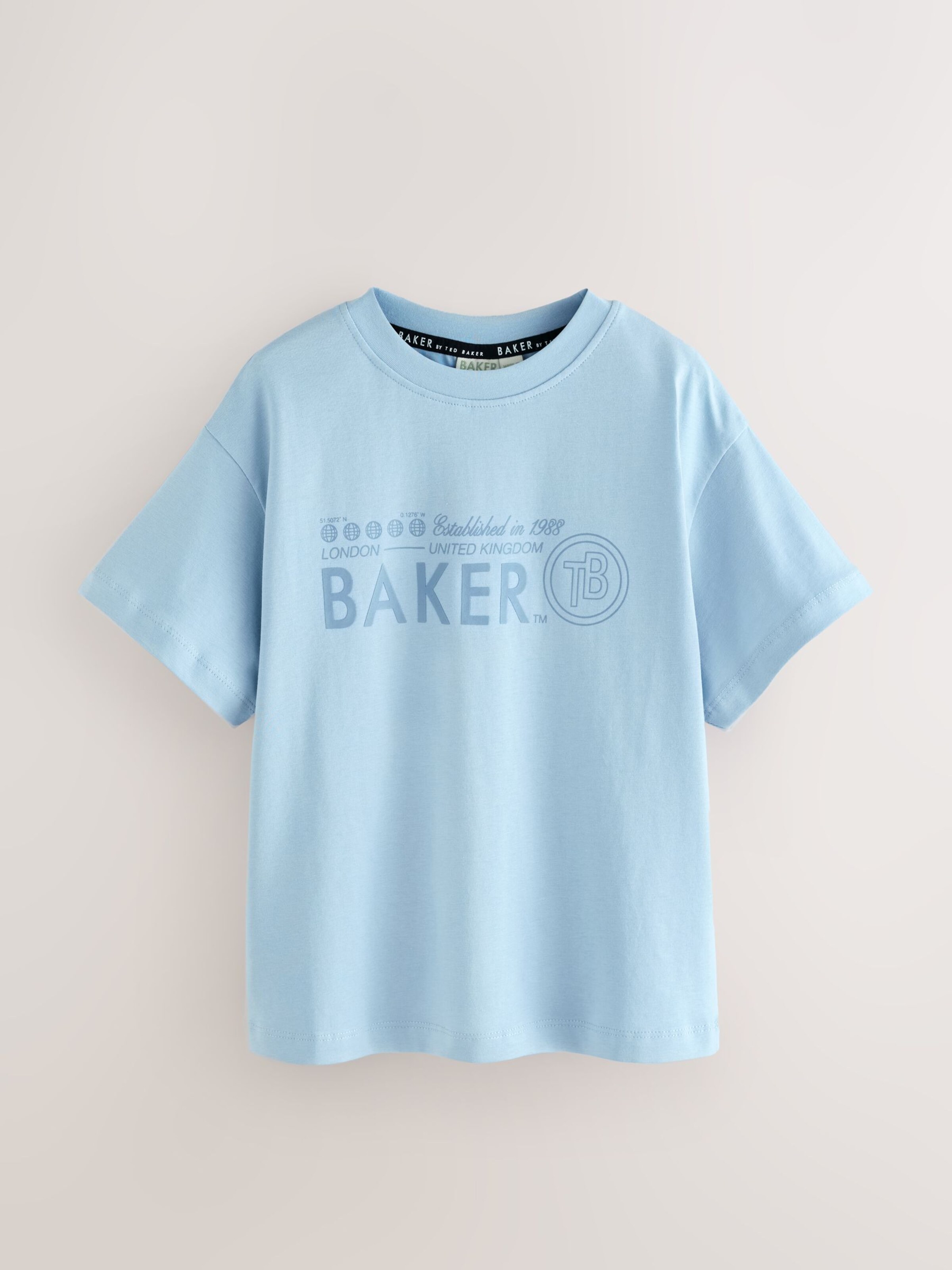 Baker by Ted Baker Футболка в цветах Navy, Light Blue, Natural White — фото 3