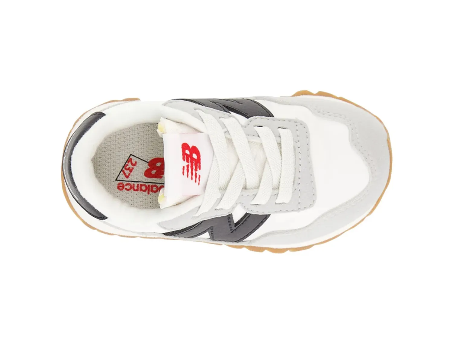 Кроссовки New Balance 237 Slip-On — детские, белые/черные — фото 4