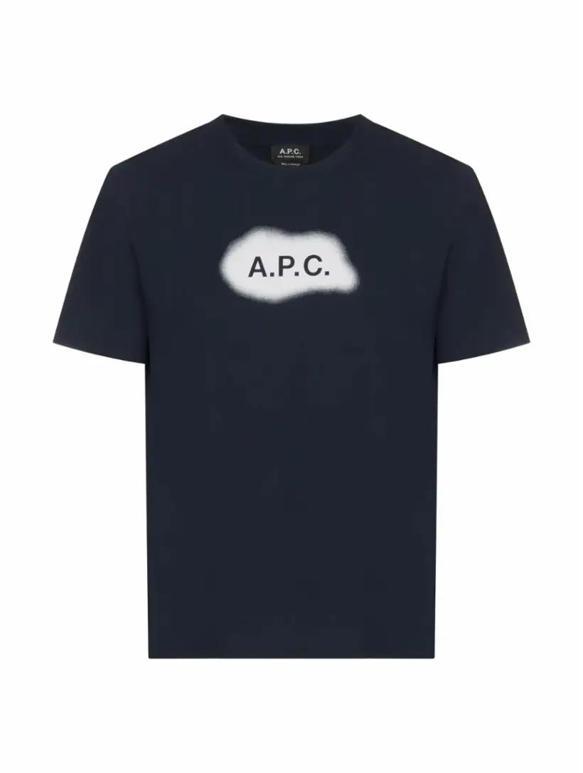 

Хлопковая футболка с логотипом Albert A.P.C., тёмно-синий