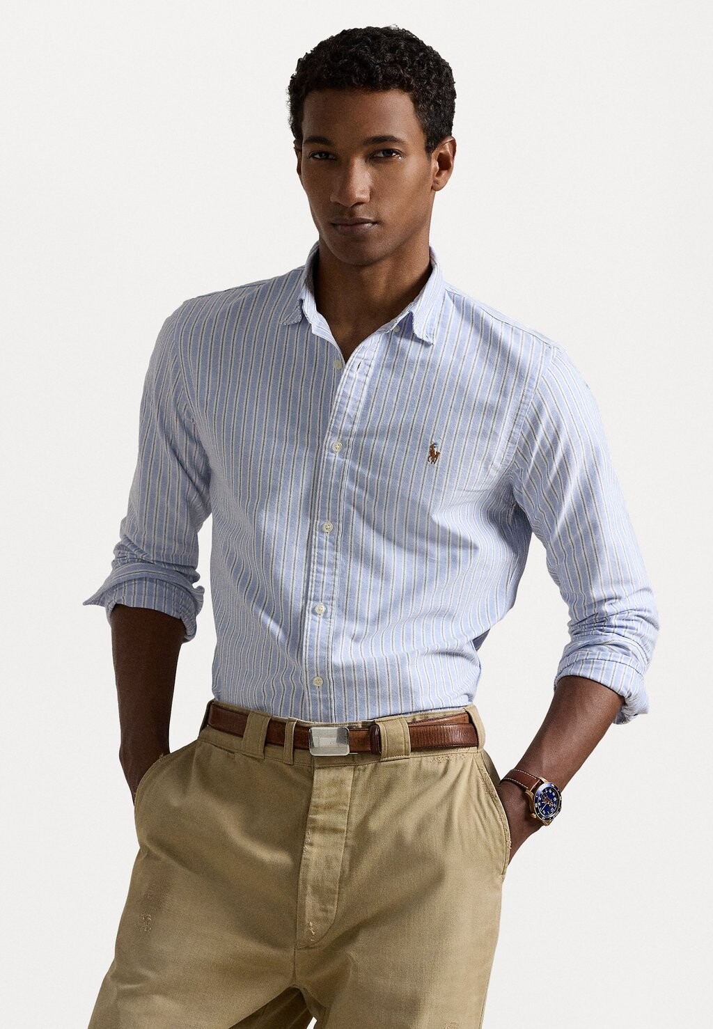 Рубашка SLIM FIT OXFORD SHIRT Ralph Lauren, синий — фото 3