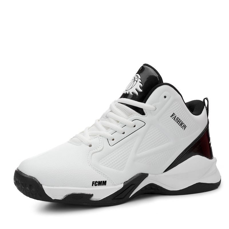 

Противоскользящие износостойкие детские баскетбольные кроссовки для подростков FCMM, белый/черный