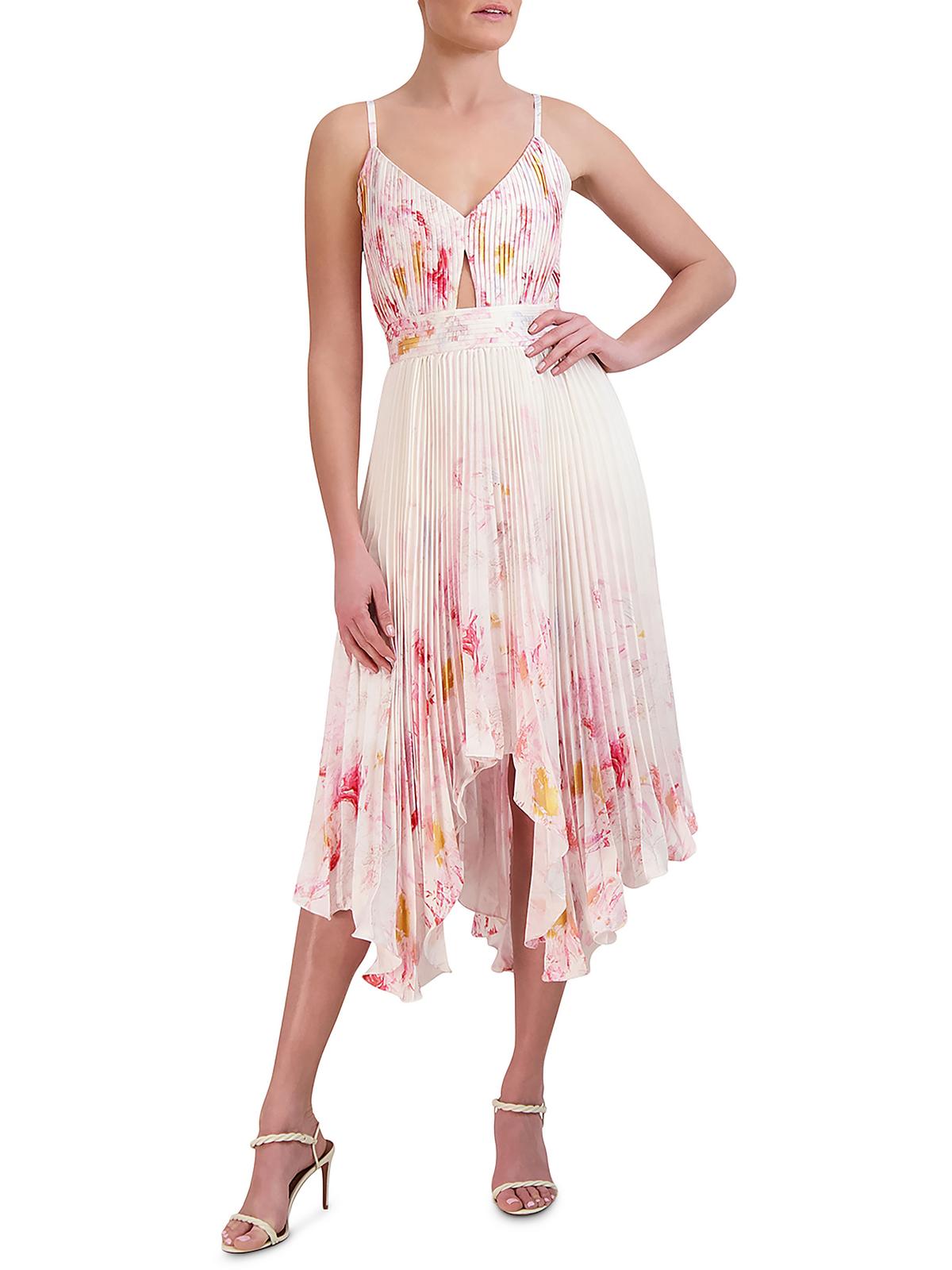 

Женское плиссированное коктейльное и вечернее платье миди BCBGMAXAZRIA