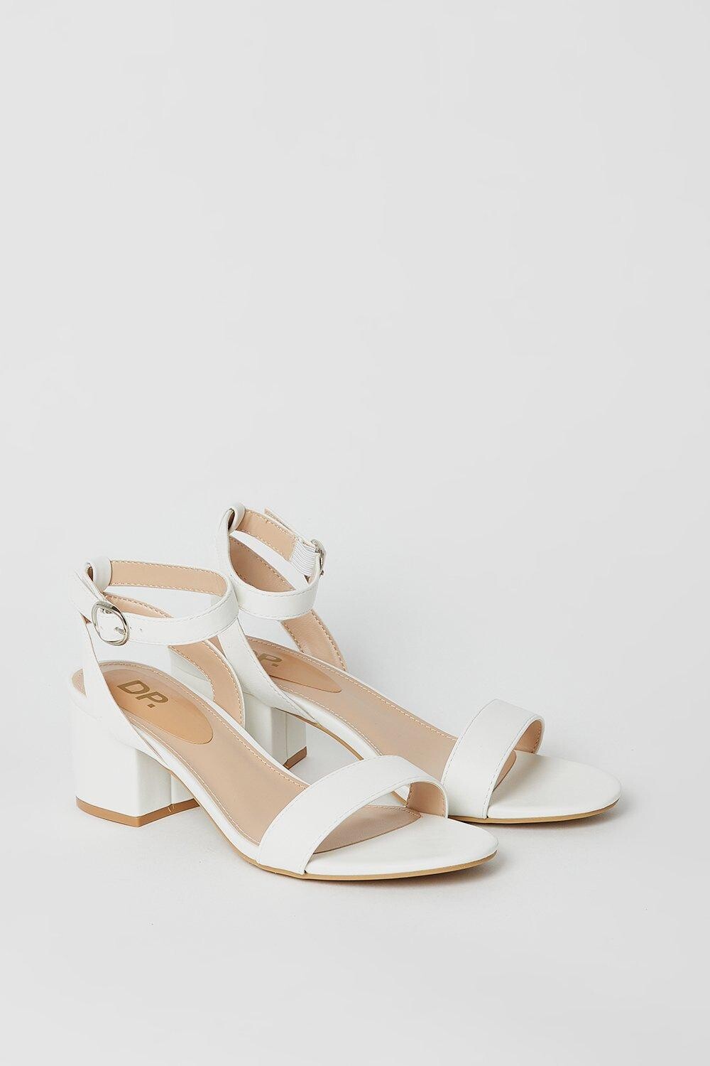 Сандалии Tommi Barely There на среднем каблуке Dorothy Perkins, белый — фото 3