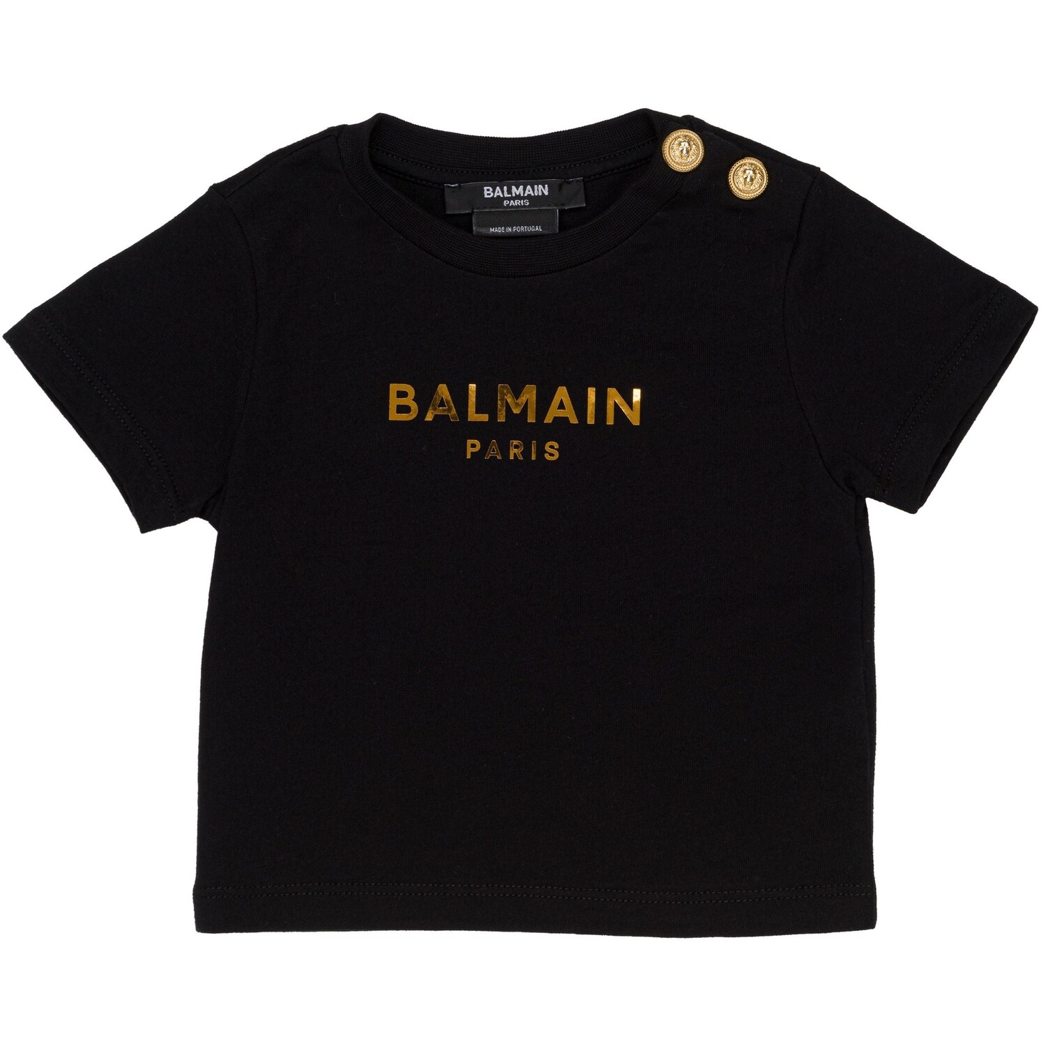 

Черная футболка с логотипом Balmain, черный