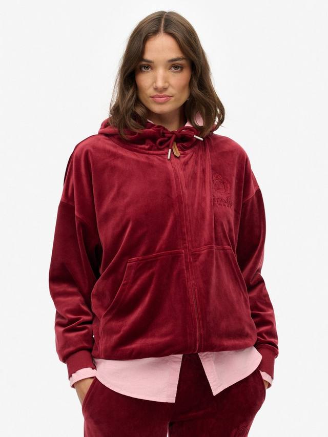 

Толстовка с молнией Country Club из велюра Superdry