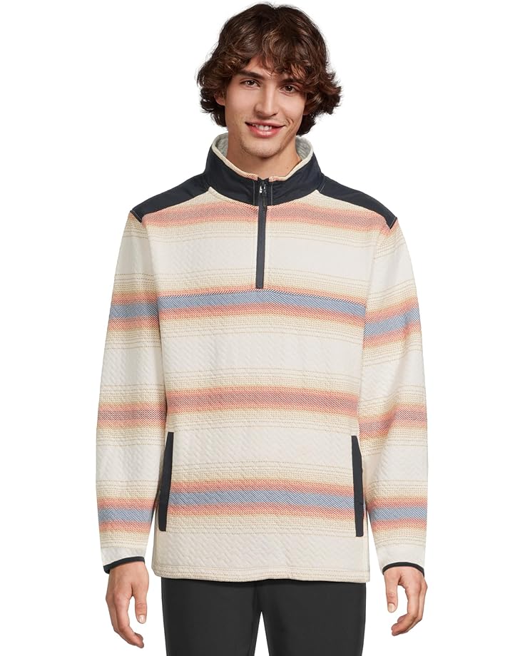 

Мужская худи Chubbies The Coastal (Quilted Quarter Zip), Off White - Striped