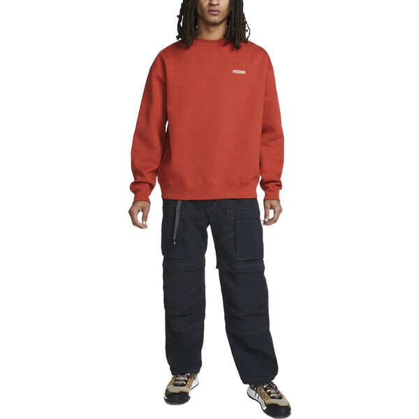 Толстовка Men's Nike ACG Therma-Fit Solid Color Logo Embroidered Round Neck Long Sleeves Orange Red, мультиколор — фото 2