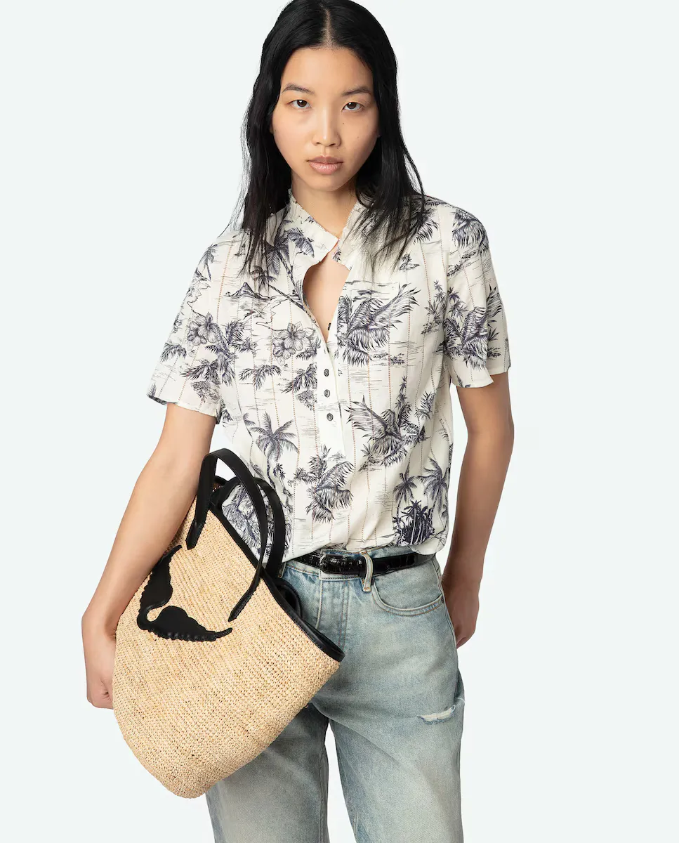 

Женский топ Topher с принтом и короткими рукавами Zadig & Voltaire, белый