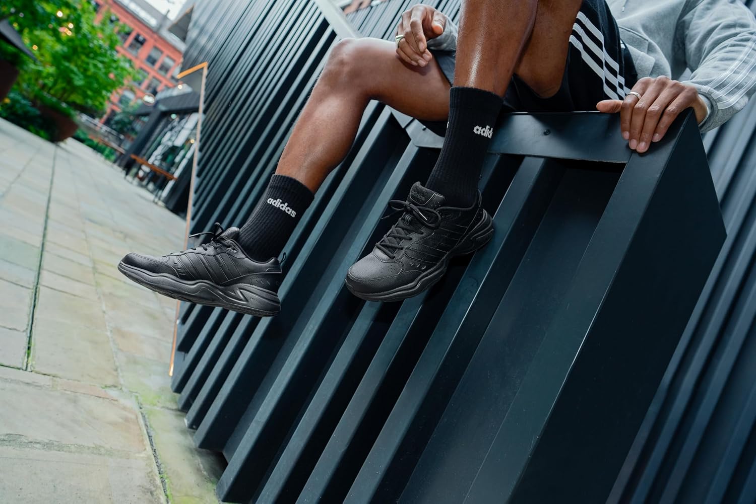 Мужские кроссовки adidas, белый/синий — фото 2