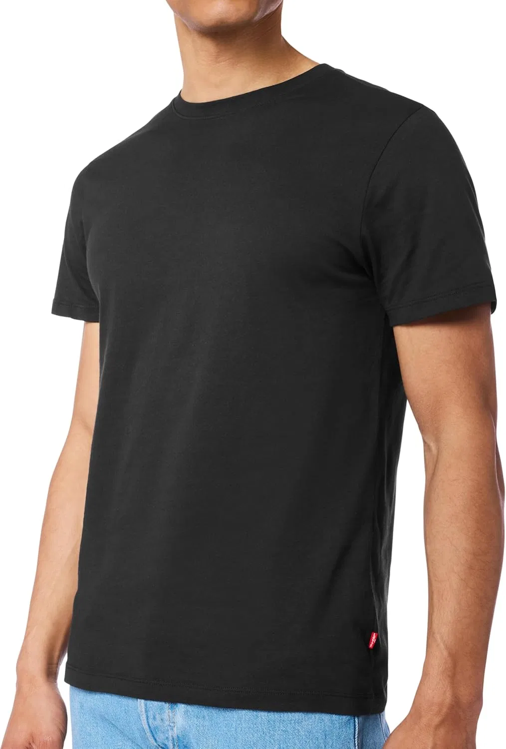 Комплект футболок Levi's Basic Crew Neck, 4 предмета, черный — фото 3