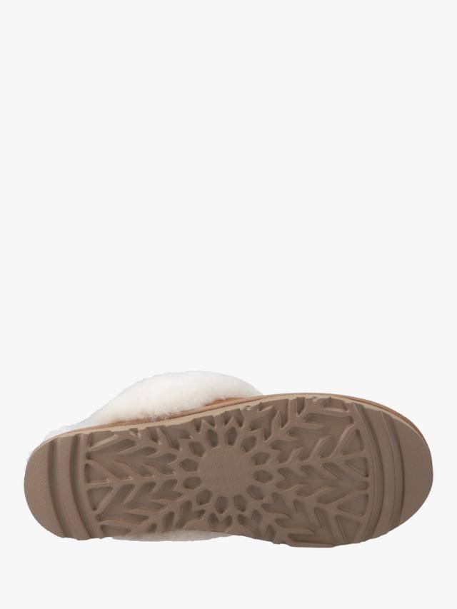 Саманта замшевые тапочки-мулесы с овчиной на воротнике Hush Puppies, Tan — фото 4