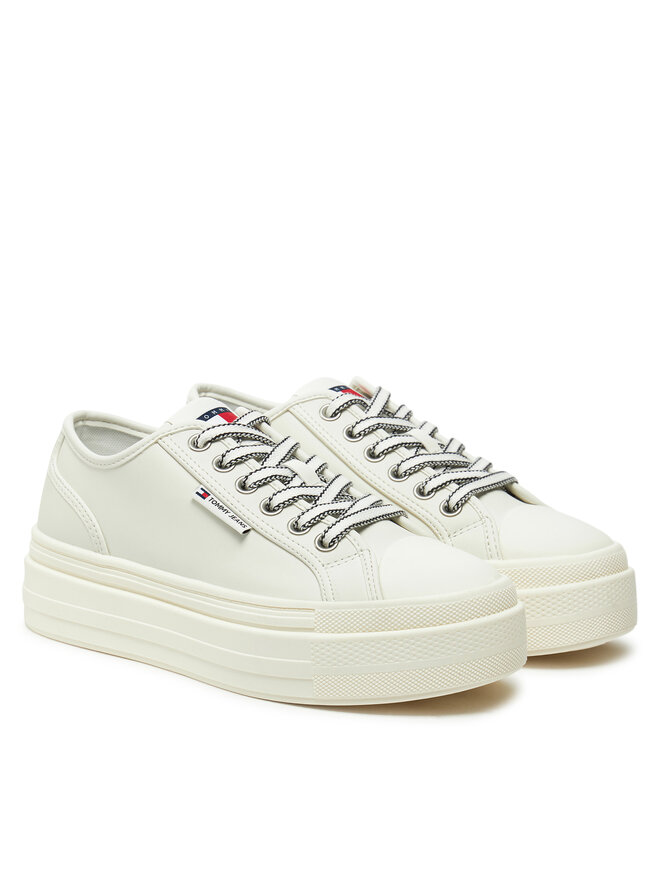 Тканевые кеды Foxing EN0EN02714 Tommy Jeans, бежевый — фото 2