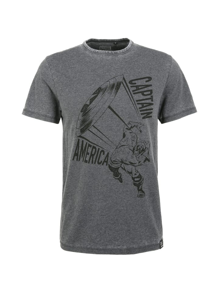 

Футболка Re:Covered T-Shirt Marvel Captain America Shield Charcoal, цвет Charcoal