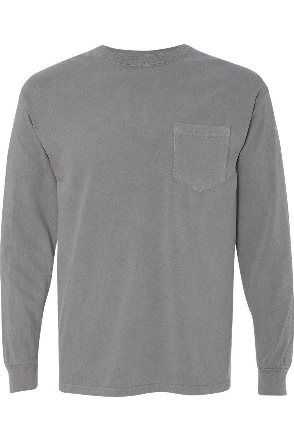 

Футболка Comfort Colors Garment-Dyed из плотной ткани с длинным рукавом и карманом, серый