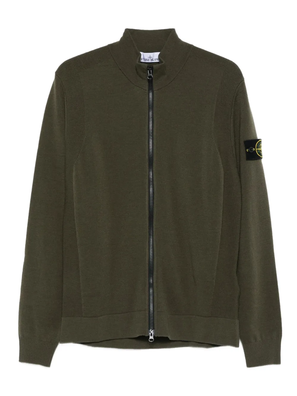 

5100062 свитер с накладным карманом на молнии спереди Stone Island, зеленый