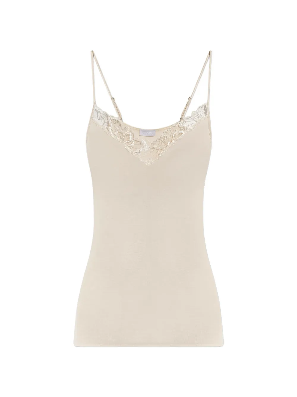 

Майка с кружевной отделкой Hanro, бежевый