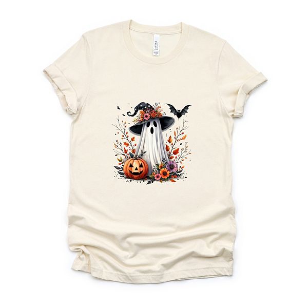 

Футболка с принтом Spooky ghost black hat Simply Sage Market, Cream