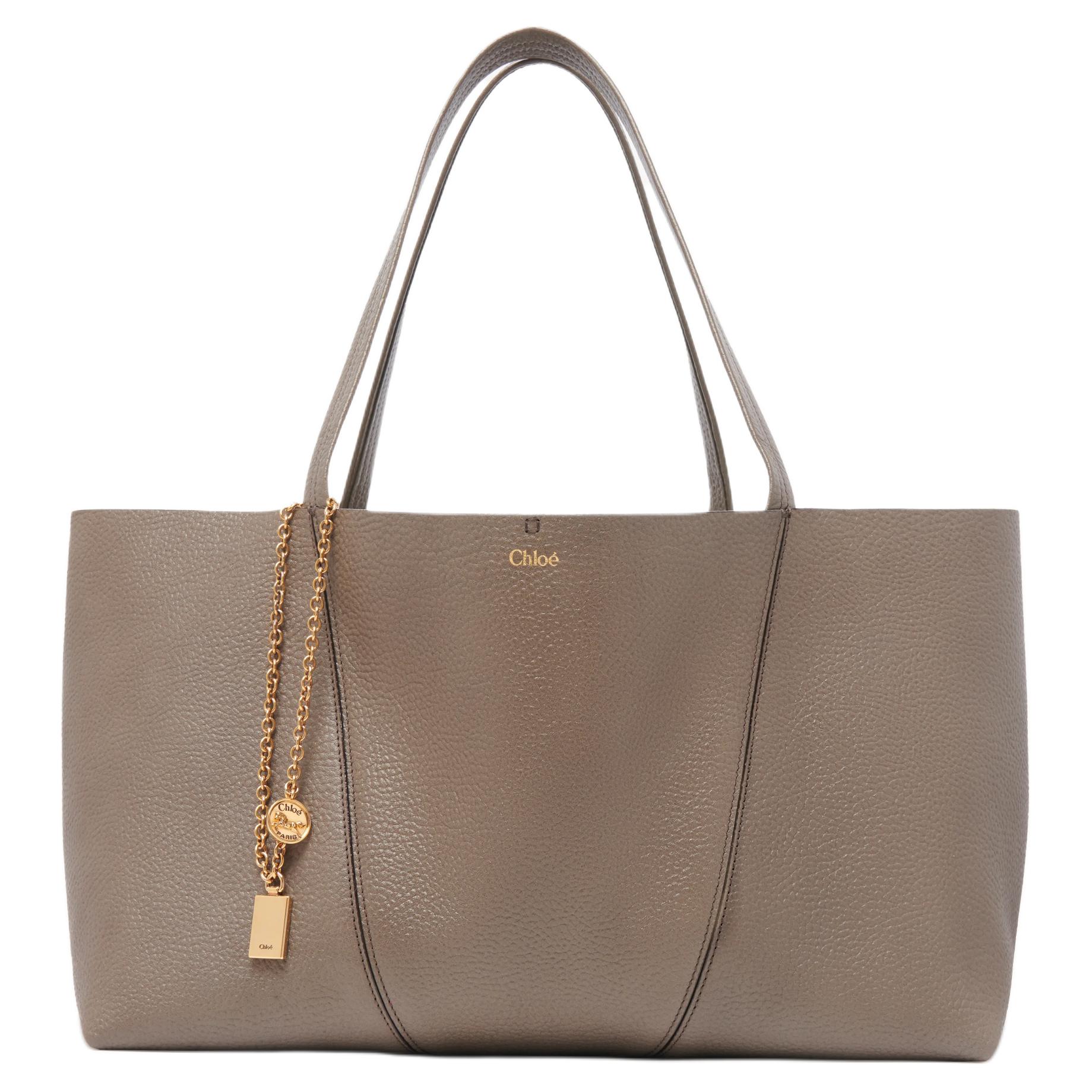 

Chloé Сумка Chloe Spin Grain Calfskin, женская наплечная сумка, светло-коричневая