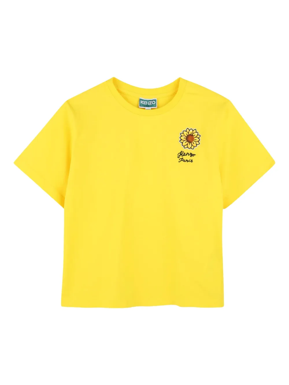 

Футболка с вышитым логотипом Kenzo Kids, желтый