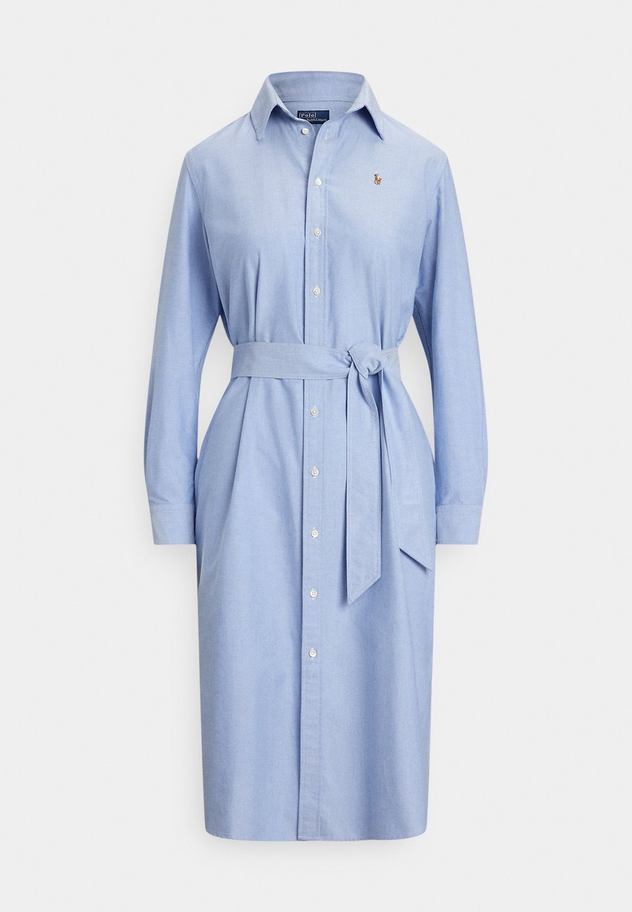 Платье Polo Ralph Lauren BELTED COTTON OXFORD SHIRTDRESS, Blue — фото 4