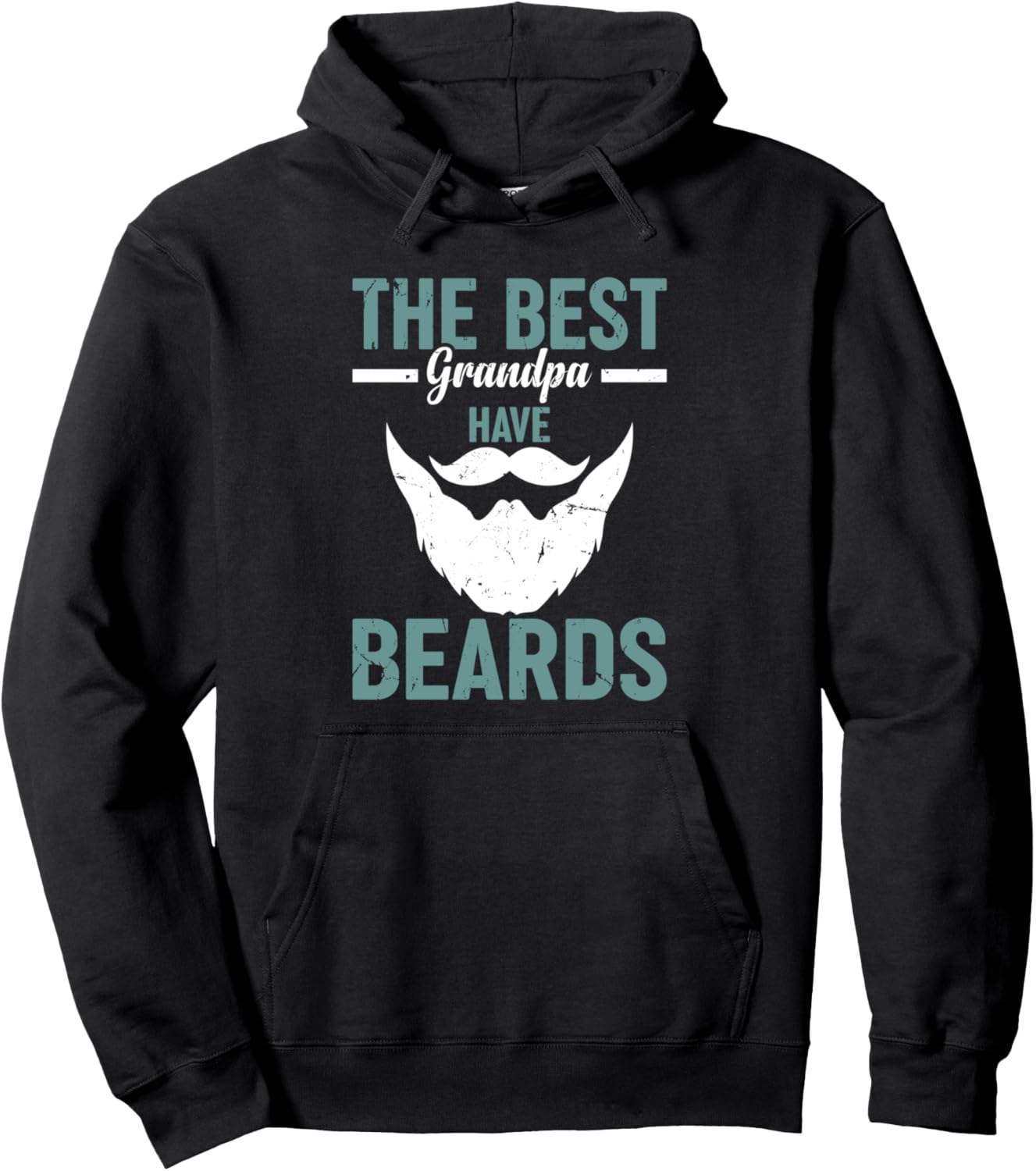 

День отца для дедушки - Худи Лучший дедушка - с бородой Bearded Father'S Day Ideas, черный