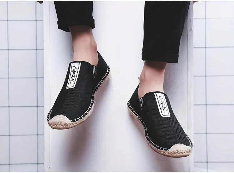 Лоферы мужские, повседневные, Espadrilles, черный HoaloX — фото 3