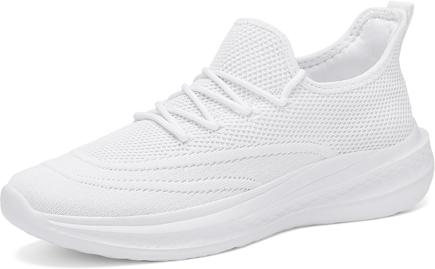 

Мужские кроссовки VAMJAM для бега, слипоны для ходьбы, противоскользящие, легкие, для тренировок, дышащие спортивные кроссовки с модной сеткой, белый