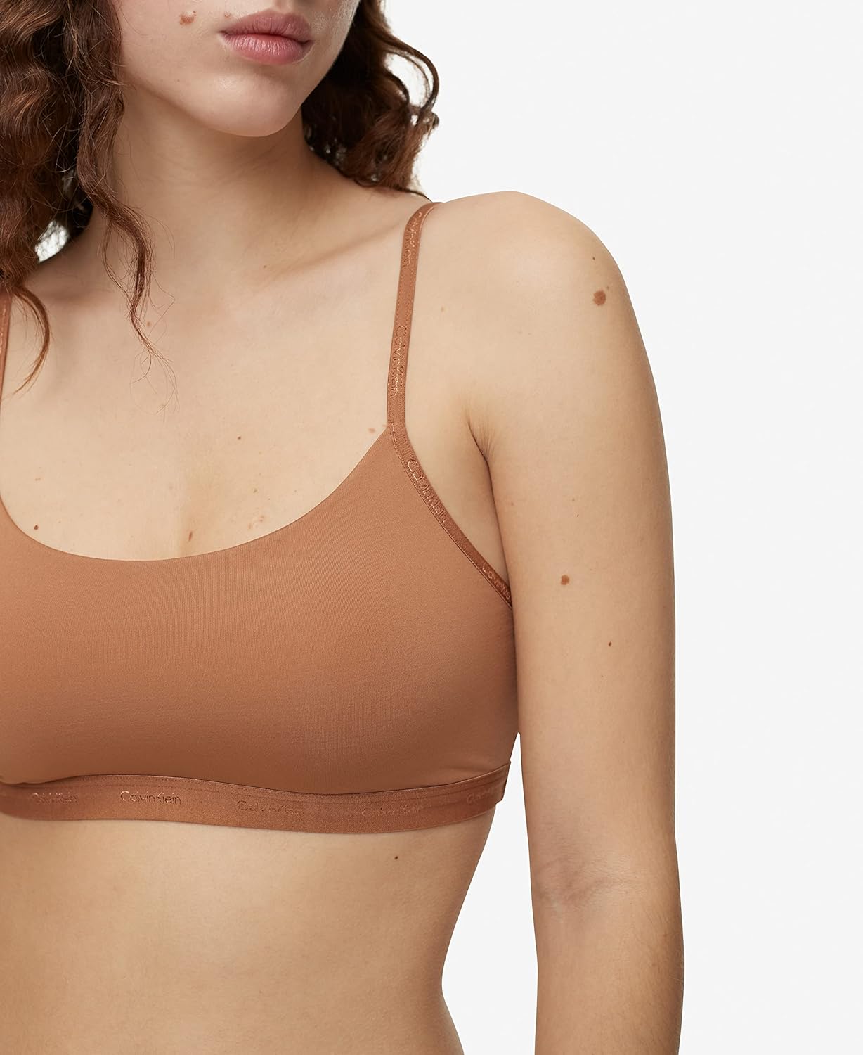 Женский бюстгальтер-бралетт Calvin Klein Form to Body без подкладки, Sandalwood — фото 3