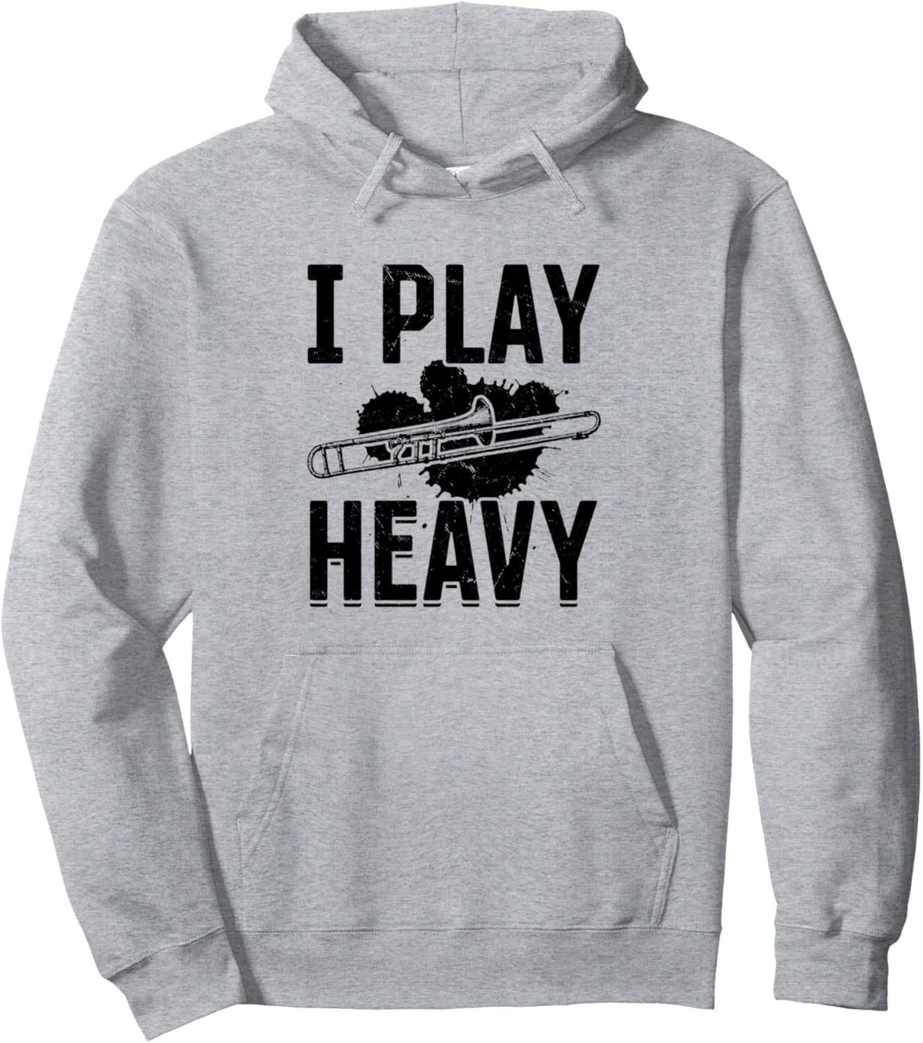 

Я играю на мощном тромбоне. Худи с надписью Crazy Music Player Trombone Player Crazy Trombonist Musician, серый