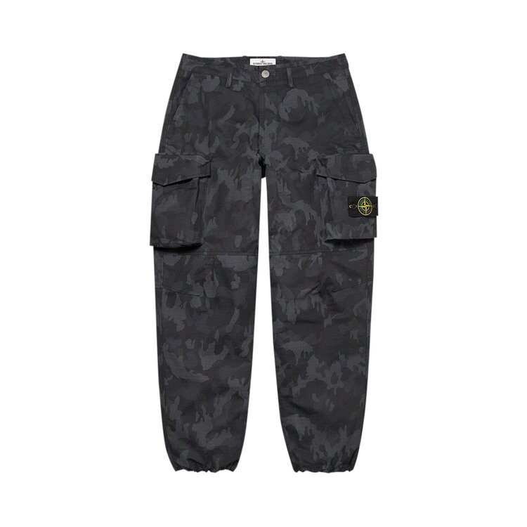 

Брюки Supreme x Stone Island Reactive Ice Camo Ripstop Cargo Pant, черный