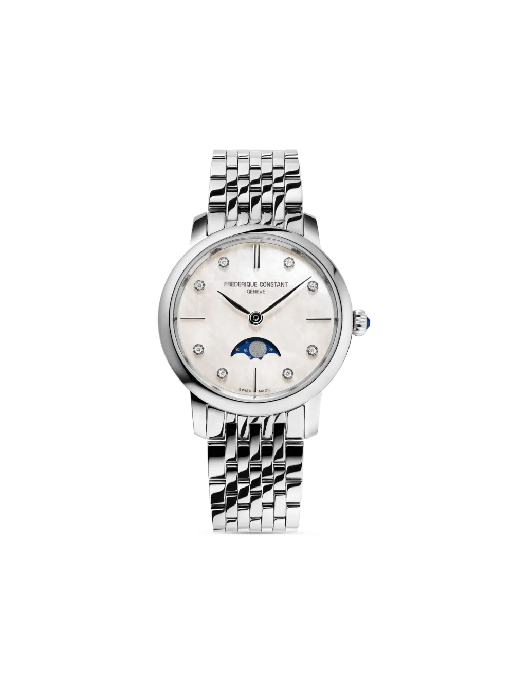 

Наручные часы Classics Slimline Ladies Moonphase 30 мм Frederique Constant, белый