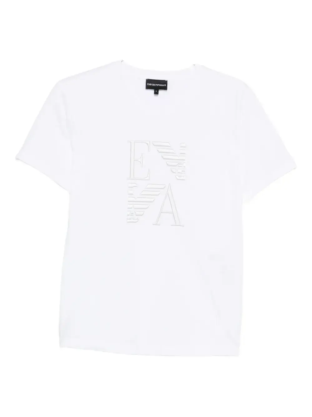 

Футболка с вышивкой логотипа Emporio Armani, белый