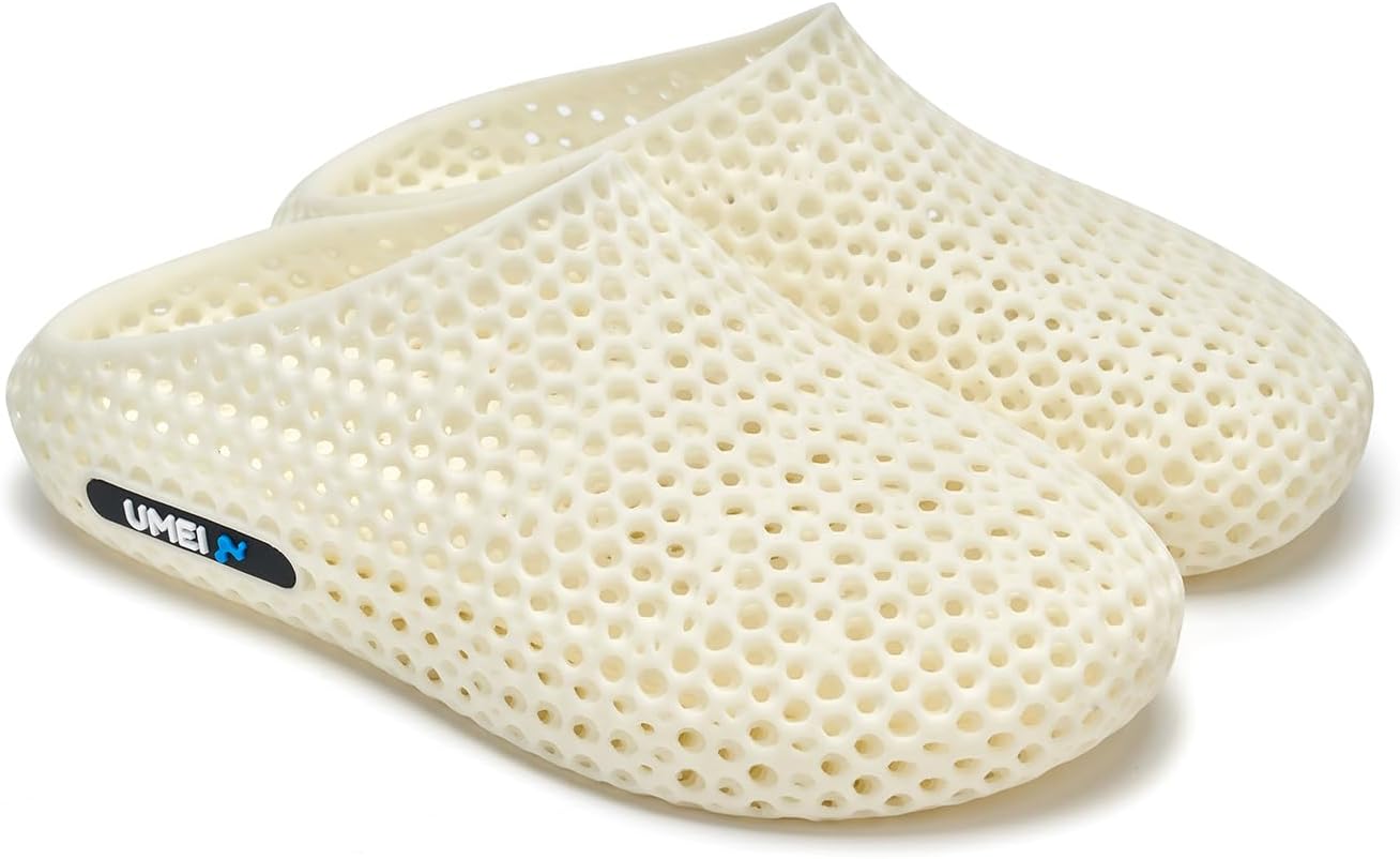 

Унисекс шлепанцы UMEI с 3D-печатью для мужчин и женщин, закрытые тапочки, эргономичная обувь для восстановления, сандалии Moonwalker для душа, спортзала, пляжа и дома, поддержка свода стопы, водонепроницаемые и быстро сохнущие, белый