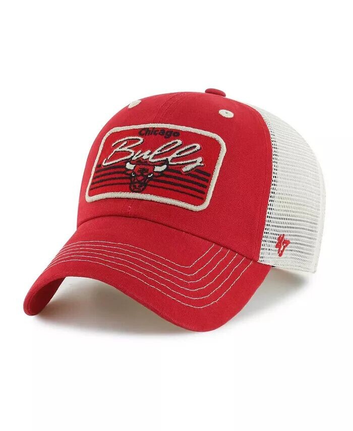 

Мужская регулируемая кепка Red Chicago Bulls Five Point Patch Clean Up '47 Brand, красный